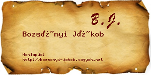 Bozsányi Jákob névjegykártya